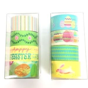 Happy Easter Washi Tape 8 Rolls Spritz Target Bunny Eggs Stripe Flowers Scallop